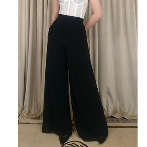 Norma Kamali Black Wide-Leg Elephant Pants